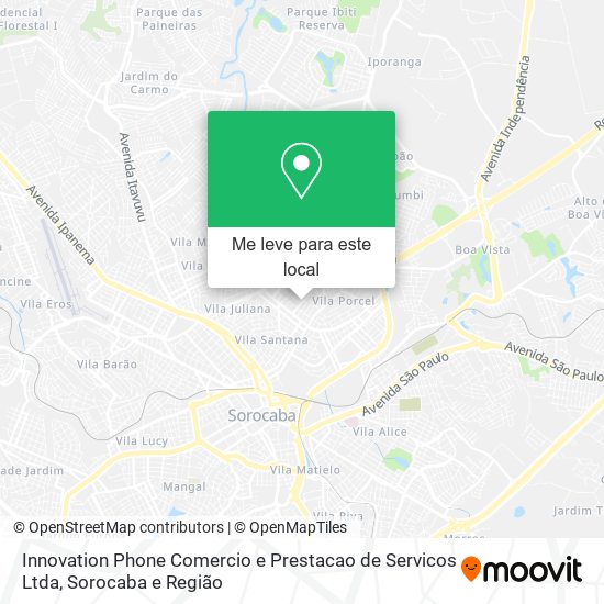 Innovation Phone Comercio e Prestacao de Servicos Ltda mapa