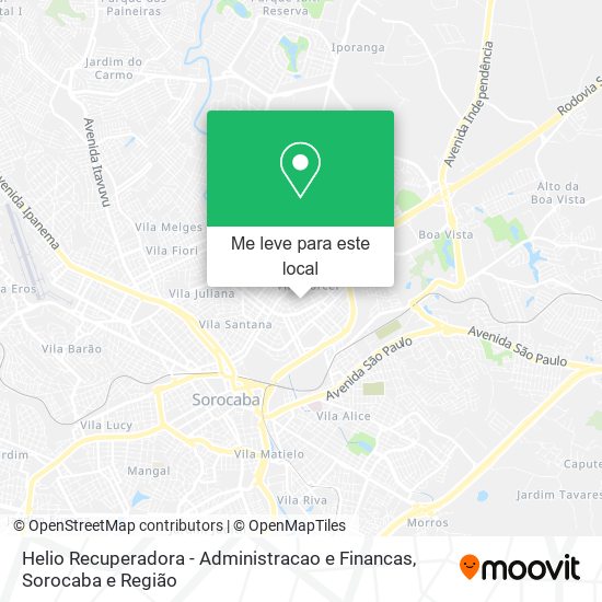 Helio Recuperadora - Administracao e Financas mapa