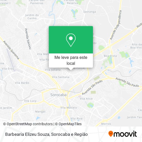 Barbearia Elizeu Souza mapa