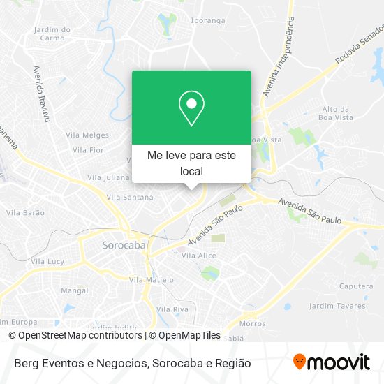 Berg Eventos e Negocios mapa