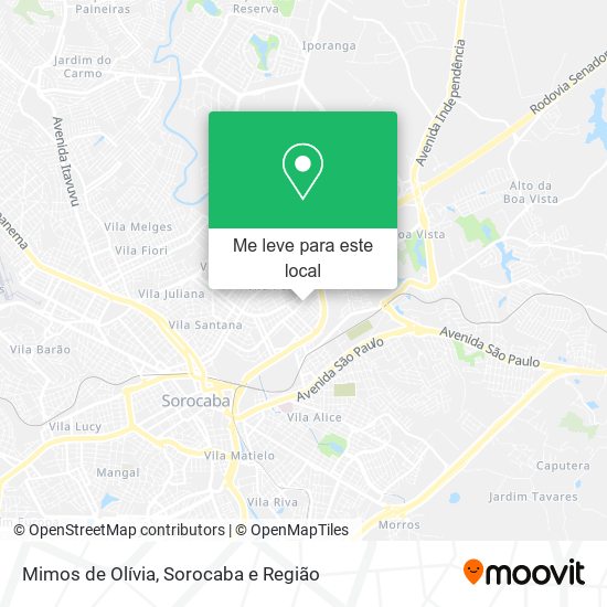 Mimos de Olívia mapa