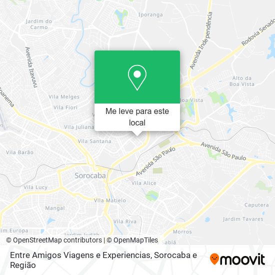 Entre Amigos Viagens e Experiencias mapa