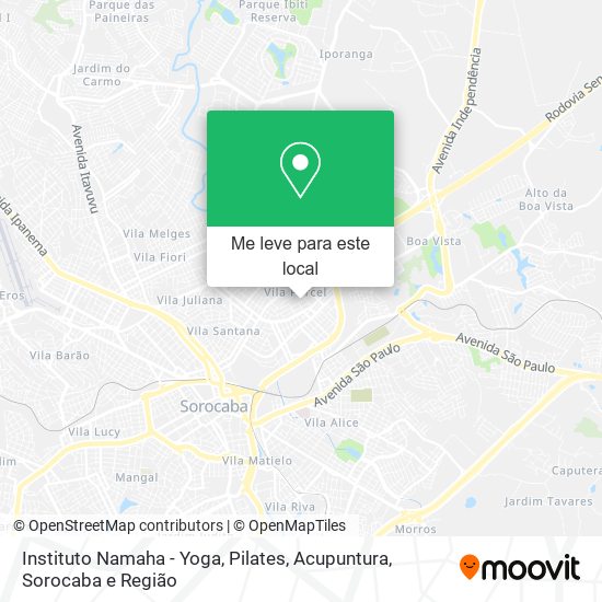 Instituto Namaha - Yoga, Pilates, Acupuntura mapa
