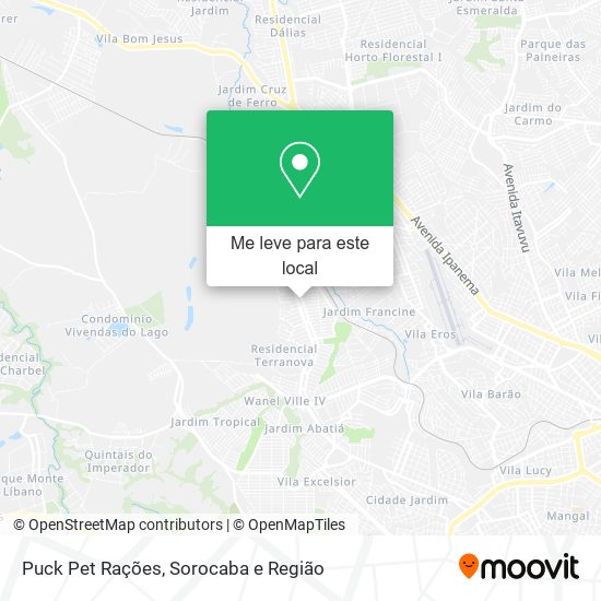 Puck Pet Rações mapa