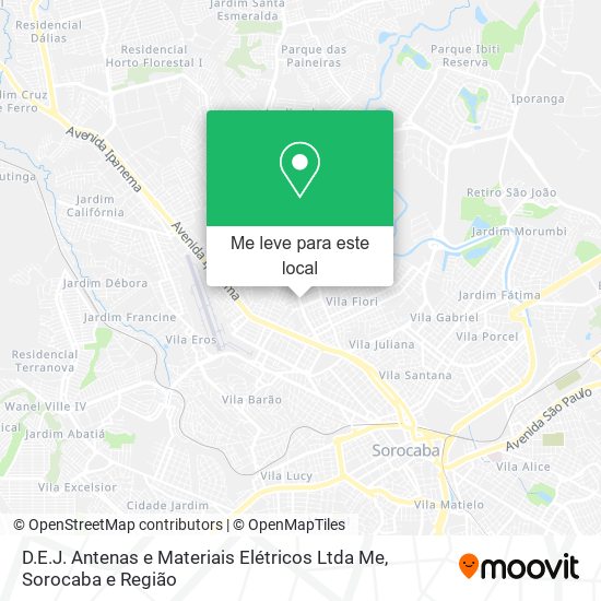 D.E.J. Antenas e Materiais Elétricos Ltda Me mapa