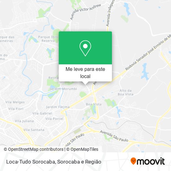 Loca-Tudo Sorocaba mapa