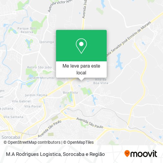M.A Rodrigues Logistica mapa