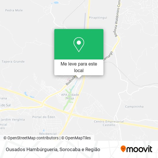 Ousados Hambúrgueria mapa