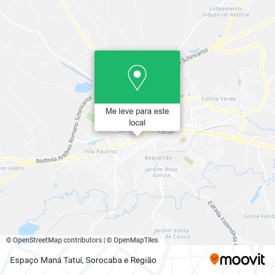 Espaço Maná Tatuí mapa
