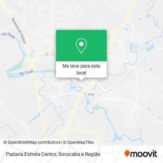 Padaria Estrela Centro mapa