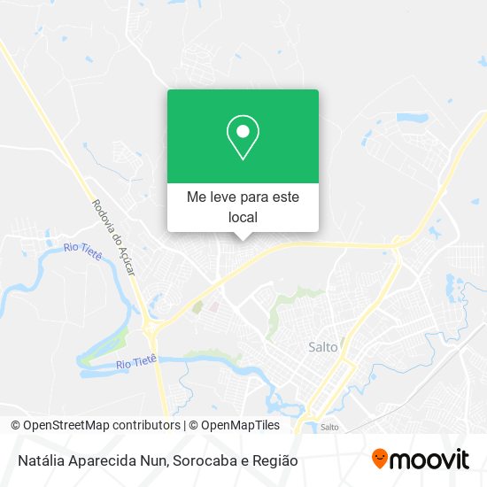 Natália Aparecida Nun mapa