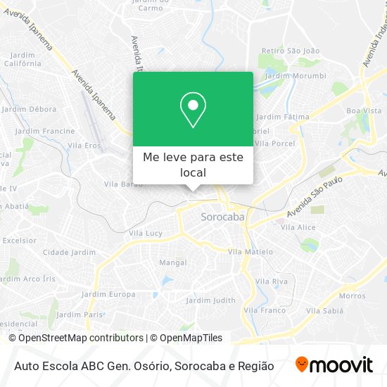 Auto Escola ABC Gen. Osório mapa