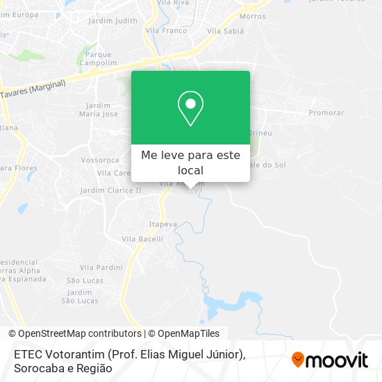 ETEC Votorantim (Prof. Elias Miguel Júnior) mapa