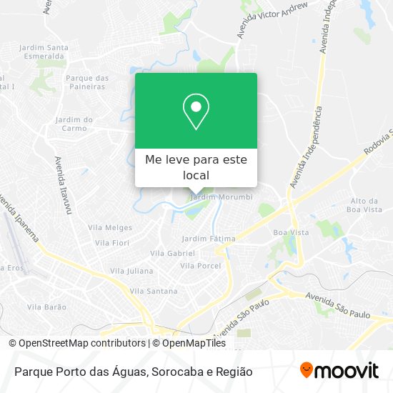 Parque Porto das Águas mapa