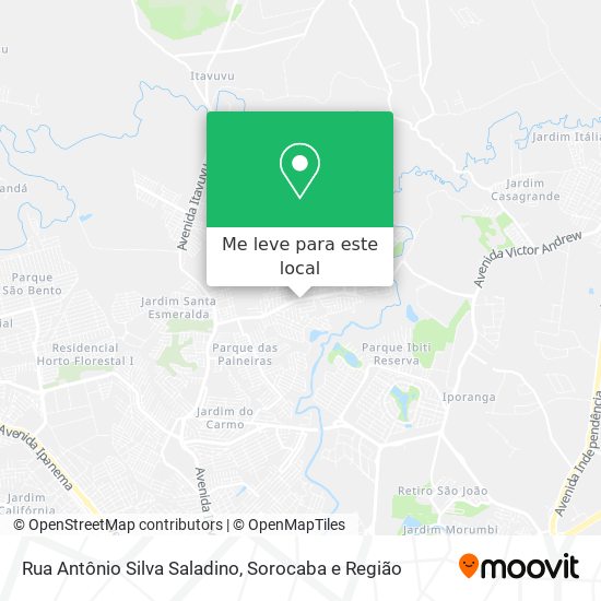 Rua Antônio Silva Saladino mapa