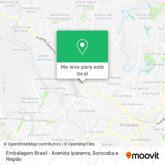 Embalagem Brasil - Avenida Ipanema mapa