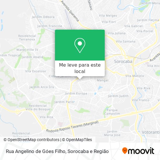 Rua Angelino de Góes Filho mapa