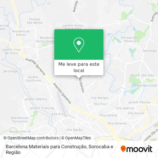 Barcelona Materiais para Construção mapa