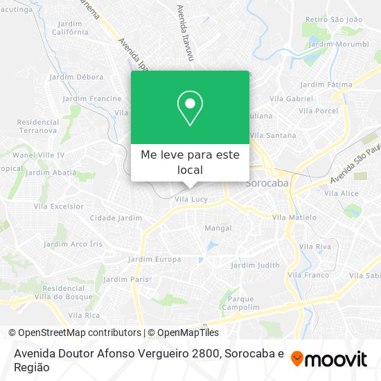 Avenida Doutor Afonso Vergueiro 2800 mapa