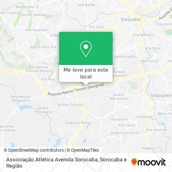 Associação Atlética Avenida Sorocaba mapa