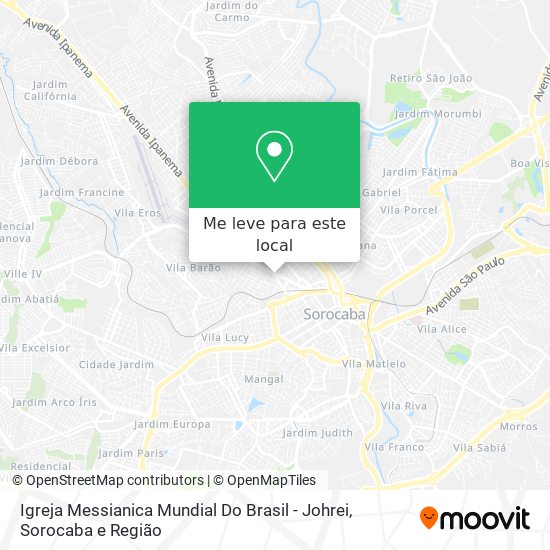 Igreja Messianica Mundial Do Brasil - Johrei mapa