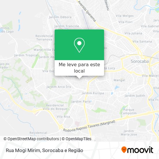 Rua Mogi Mirim mapa