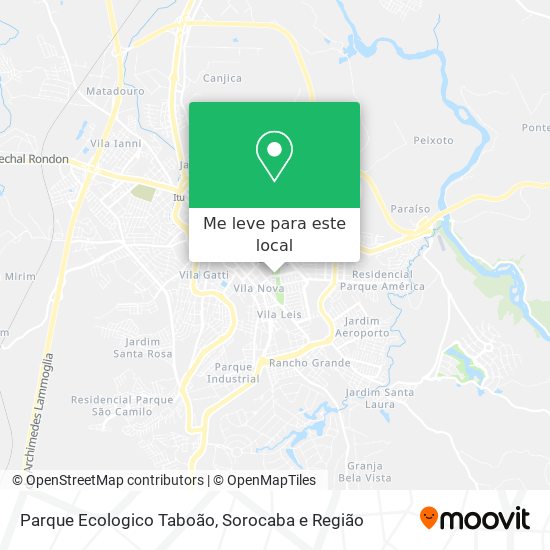 Parque Ecologico Taboão mapa