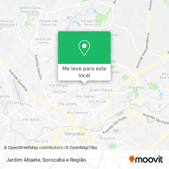 Jardim Abaete mapa