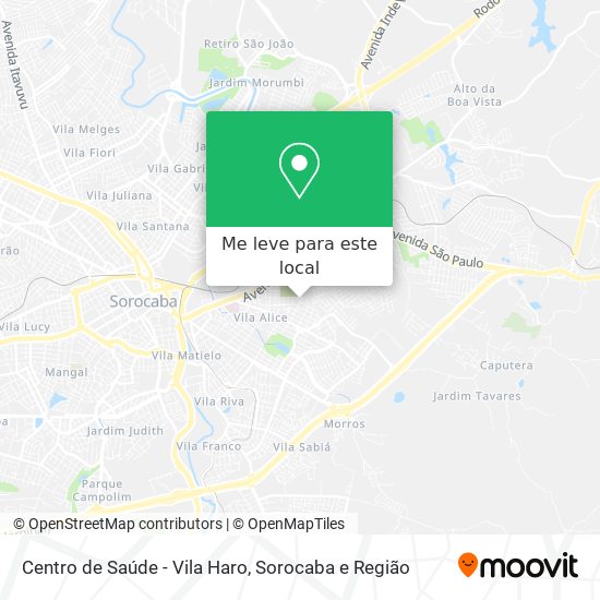 Centro de Saúde - Vila Haro mapa