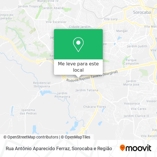 Rua Antônio Aparecido Ferraz mapa