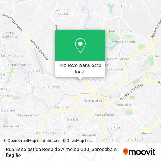 Rua Escolástica Rosa de Almeida 630 mapa