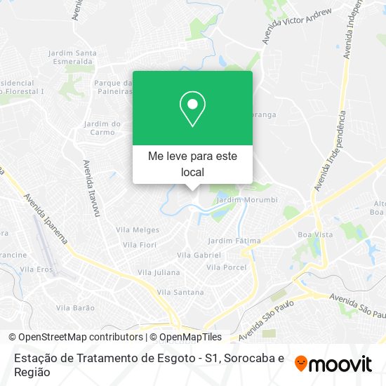 Estação de Tratamento de Esgoto - S1 mapa