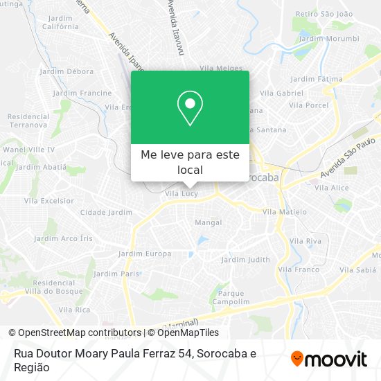 Rua Doutor Moary Paula Ferraz 54 mapa
