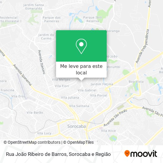 Rua João Ribeiro de Barros mapa