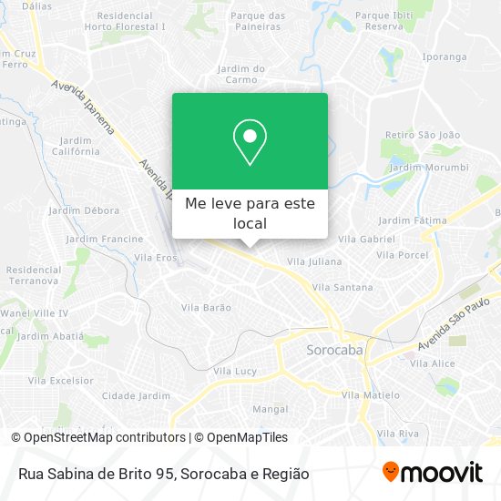 Rua Sabina de Brito 95 mapa