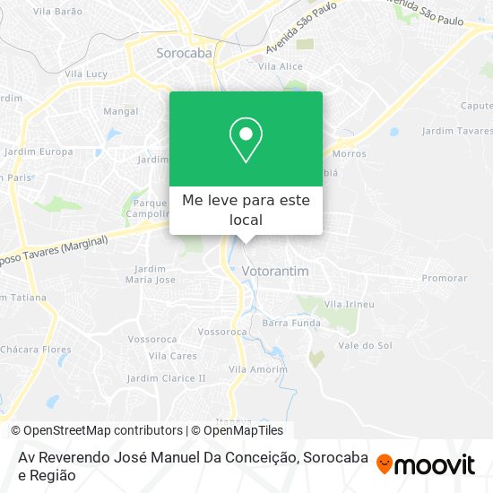 Av Reverendo José Manuel Da Conceição mapa