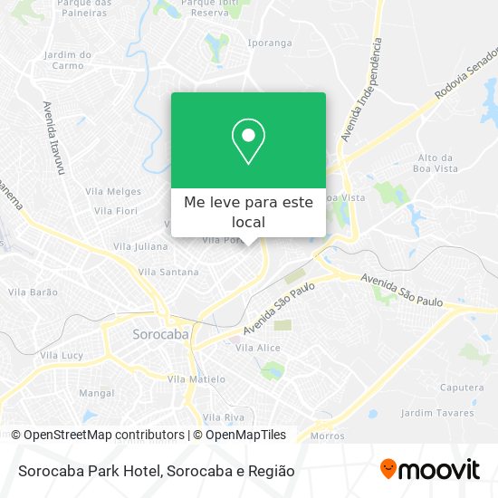 Sorocaba Park Hotel mapa