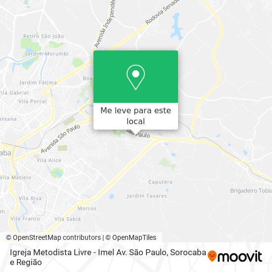 Igreja Metodista Livre - Imel Av. São Paulo mapa