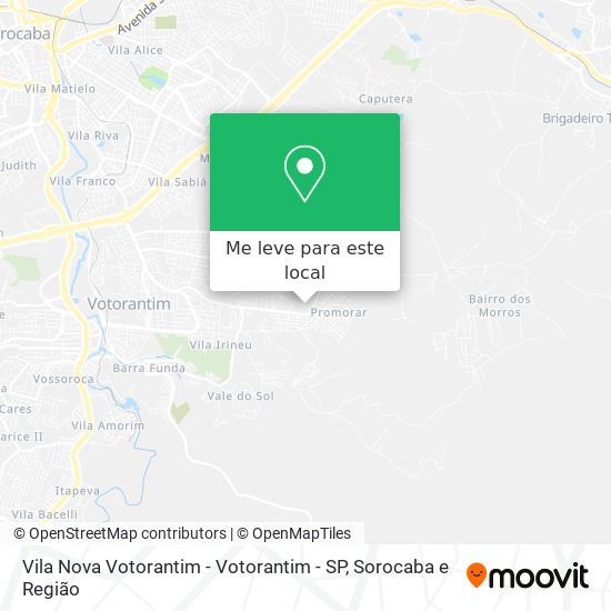 Vila Nova Votorantim - Votorantim - SP mapa