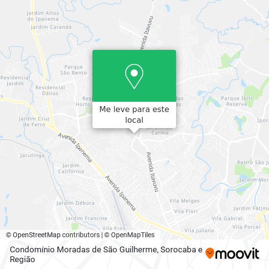 Condomínio Moradas de São Guilherme mapa