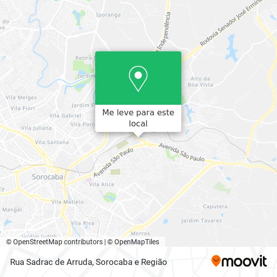 Rua Sadrac de Arruda mapa