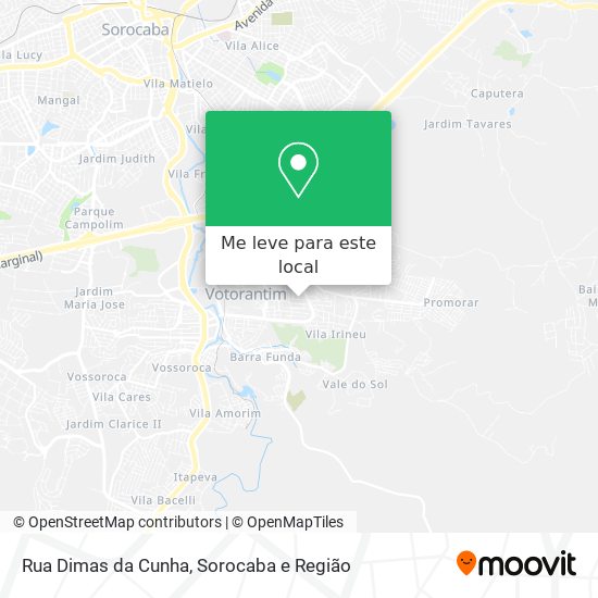 Rua Dimas da Cunha mapa