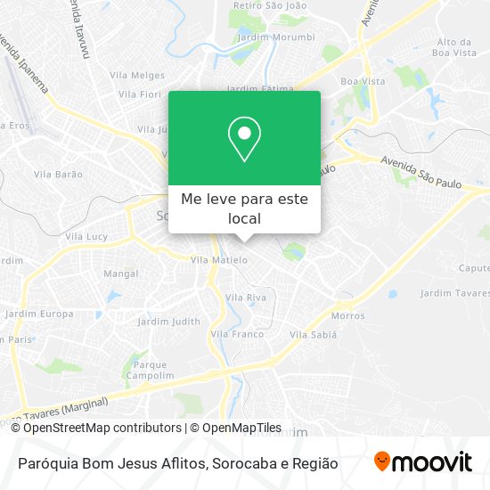 Paróquia Bom Jesus Aflitos mapa