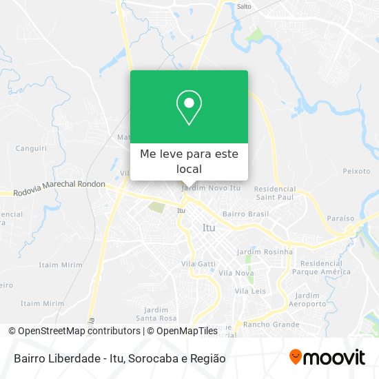 Bairro Liberdade - Itu mapa