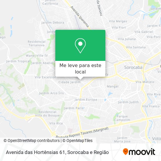 Avenida das Hortênsias 61 mapa