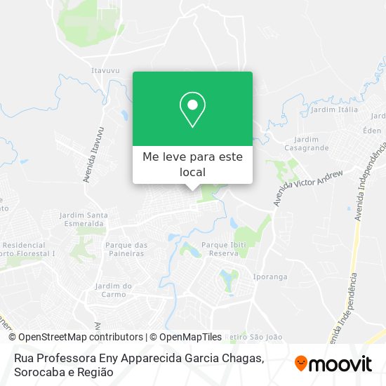 Rua Professora Eny Apparecida Garcia Chagas mapa