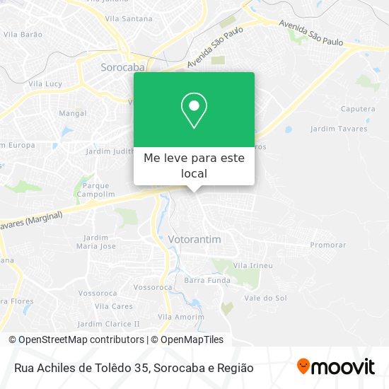 Rua Achiles de Tolêdo 35 mapa