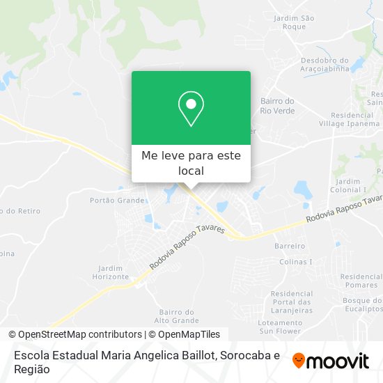 Escola Estadual Maria Angelica Baillot mapa