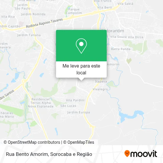 Rua Bento Amorim mapa