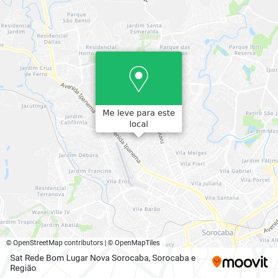 Sat Rede Bom Lugar Nova Sorocaba mapa